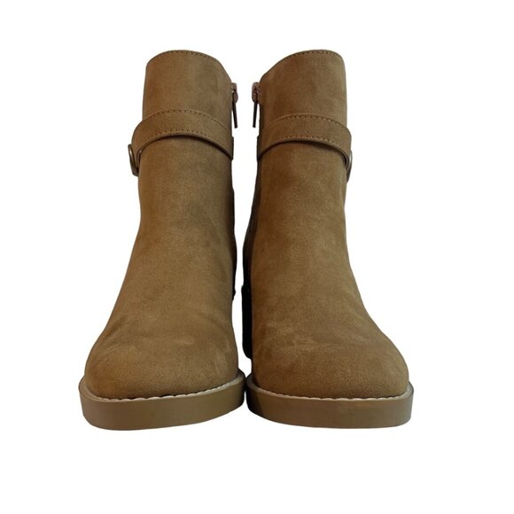 Loft Women's Brown Side Zippper Wedge Ankle Booties Sz 6.5M - NWOB - Picture 3 of 11